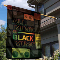 Black Music Month Garden Flag All Music Is Black Music - Wonder Print Shop