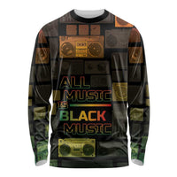 Black Music Month Long Sleeve Shirt All Music Is Black Music - Wonder Print Shop