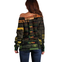 Black Music Month Off Shoulder Sweater All Music Is Black Music - Wonder Print Shop