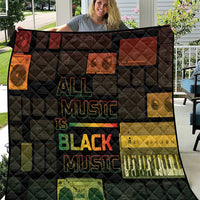 Black Music Month Quilt All Music Is Black Music - Wonder Print Shop