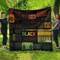 Black Music Month Quilt All Music Is Black Music - Wonder Print Shop