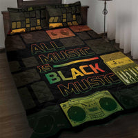 Black Music Month Quilt Bed Set All Music Is Black Music - Wonder Print Shop