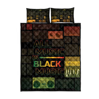 Black Music Month Quilt Bed Set All Music Is Black Music - Wonder Print Shop