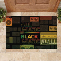 Black Music Month Rubber Doormat All Music Is Black Music - Wonder Print Shop