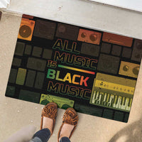 Black Music Month Rubber Doormat All Music Is Black Music - Wonder Print Shop
