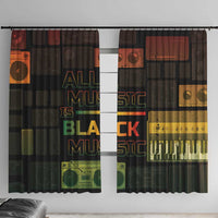 Black Music Month Window Curtain All Music Is Black Music - Wonder Print Shop