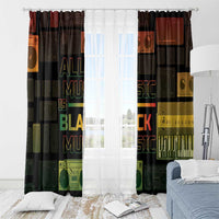 Black Music Month Window Curtain All Music Is Black Music - Wonder Print Shop
