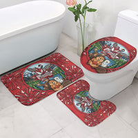 Happy Canada Day Bathroom Set Cute Wildlife Animals Maple Leaf