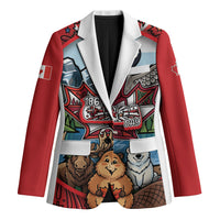 Happy Canada Day Blazer Cute Wildlife Animals Maple Leaf