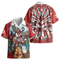 Happy Canada Day Kid Hawaiian Shirt Cute Wildlife Animals Maple Leaf DT05
