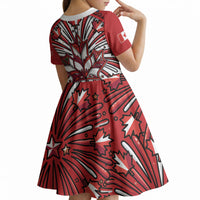 Happy Canada Day Kid Short Sleeve Dress Cute Wildlife Animals Maple Leaf