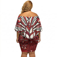 Happy Canada Day Off Shoulder Short Dress Cute Wildlife Animals Maple Leaf