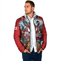 Happy Canada Day Padded Jacket Cute Wildlife Animals Maple Leaf