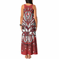 Happy Canada Day Tank Maxi Dress Cute Wildlife Animals Maple Leaf