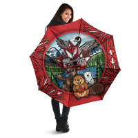Happy Canada Day Umbrella Cute Wildlife Animals Maple Leaf