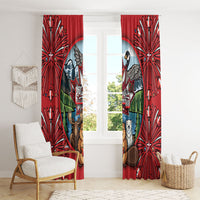 Happy Canada Day Window Curtain Cute Wildlife Animals Maple Leaf