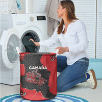 Canada National Indigenous Peoples Day Laundry Basket Red Map Haida Totem Patterns