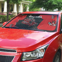 Canada National Indigenous Peoples Day Auto Sun Shade Red Map Haida Totem Patterns