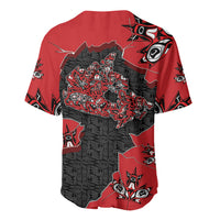 Canada National Indigenous Peoples Day Baseball Jersey Red Map Haida Totem Patterns