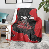 Canada National Indigenous Peoples Day Blanket Red Map Haida Totem Patterns