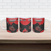 Canada National Indigenous Peoples Day Ceramic Mug Red Map Haida Totem Patterns