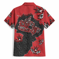 Canada National Indigenous Peoples Day Hawaiian Shirt Red Map Haida Totem Patterns