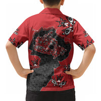 Canada National Indigenous Peoples Day Hawaiian Shirt Red Map Haida Totem Patterns