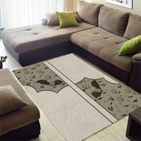 Western Gothic Yoke Area Rug Bat And Stars - Wonder Print Shop