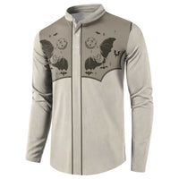 Western Gothic Yoke Button Sweatshirt Bat And Stars - Wonder Print Shop