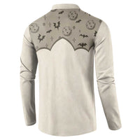 Western Gothic Yoke Button Sweatshirt Bat And Stars - Wonder Print Shop