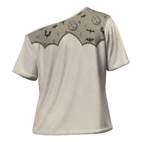 Western Gothic Yoke Cross Shoulder Shirt Bat And Stars - Wonder Print Shop