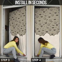 Western Gothic Yoke Door Cover Bat And Stars - Wonder Print Shop