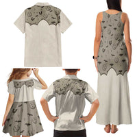 Western Gothic Yoke Family Matching Tank Maxi Dress and Hawaiian Shirt Bat And Stars - Wonder Print Shop