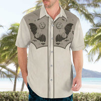 Western Gothic Yoke Hawaiian Shirt Bat And Stars - Wonder Print Shop