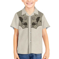 Western Gothic Yoke Hawaiian Shirt Bat And Stars - Wonder Print Shop