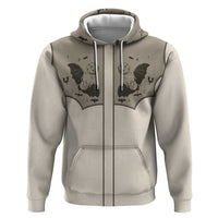 Western Gothic Yoke Hoodie Bat And Stars - Wonder Print Shop