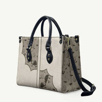 Western Gothic Yoke Leather Bag Bat And Stars - Wonder Print Shop