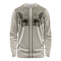 Western Gothic Yoke Long Sleeve Shirt Bat And Stars - Wonder Print Shop