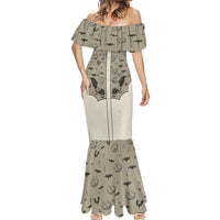 Western Gothic Yoke Mermaid Dress Bat And Stars - Wonder Print Shop
