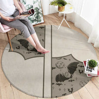 Western Gothic Yoke Round Carpet Bat And Stars - Wonder Print Shop