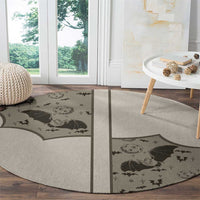 Western Gothic Yoke Round Carpet Bat And Stars - Wonder Print Shop