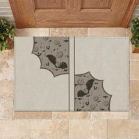 Western Gothic Yoke Rubber Doormat Bat And Stars - Wonder Print Shop