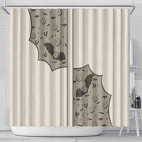 Western Gothic Yoke Shower Curtain Bat And Stars - Wonder Print Shop