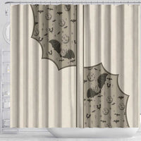 Western Gothic Yoke Shower Curtain Bat And Stars - Wonder Print Shop