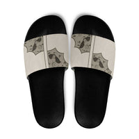 Western Gothic Yoke Slide Sandals Bat And Stars - Wonder Print Shop