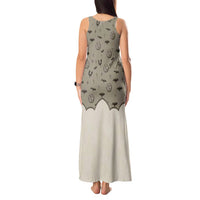 Western Gothic Yoke Tank Maxi Dress Bat And Stars - Wonder Print Shop