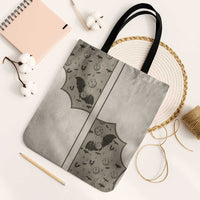 Western Gothic Yoke Tote Bag Bat And Stars - Wonder Print Shop