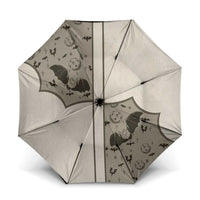 Western Gothic Yoke Umbrella Bat And Stars - Wonder Print Shop
