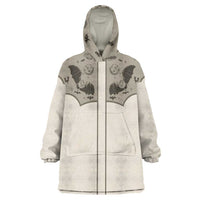 Western Gothic Yoke Wearable Blanket Hoodie Bat And Stars - Wonder Print Shop