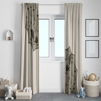 Western Gothic Yoke Window Curtain Bat And Stars - Wonder Print Shop